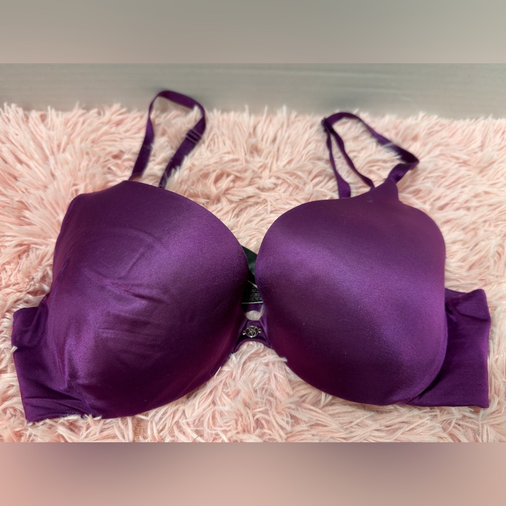 Victoria's Secret So Obsessed Push-Up Deep Purple Bra Sz 32C EUC